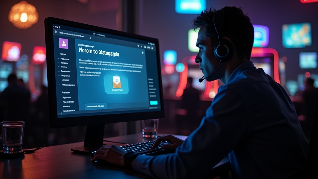 Hilfescreen mit Passwort-Reset und Kontowiederherstellung im Casino-Stil